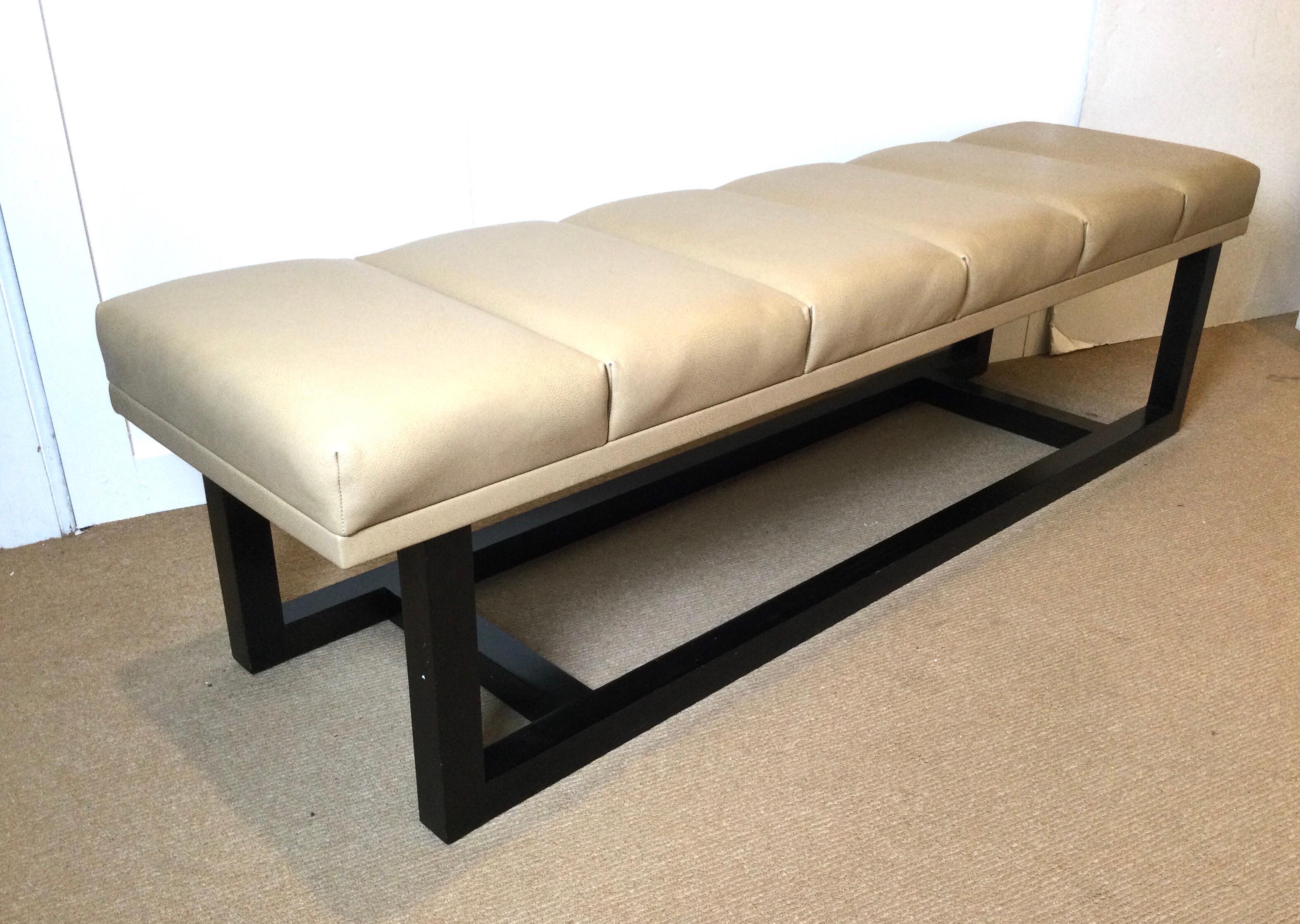 modern leather bench