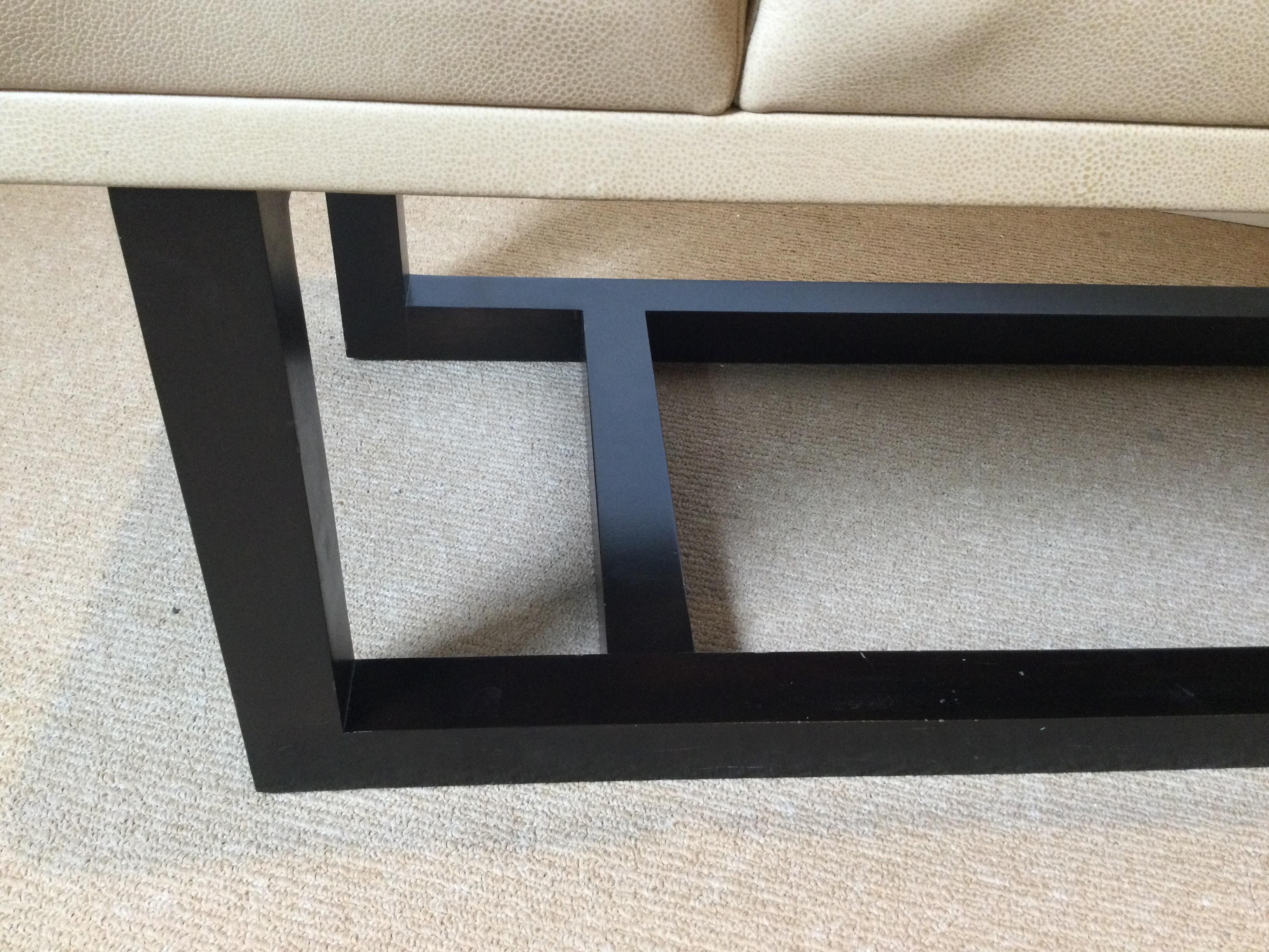 Contemporary Late 20th Century Modern Style Leather Upholstered Bench