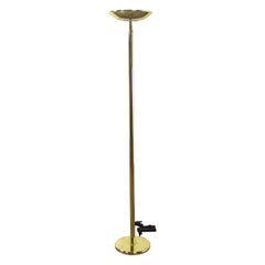 Lampadaire torchère en laiton de la fin du XXe siècle, moderne à postmoderne