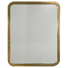 Specchio da parete moderno della fine del XX secolo di Milo Baughman per Thayer Coggin Brass