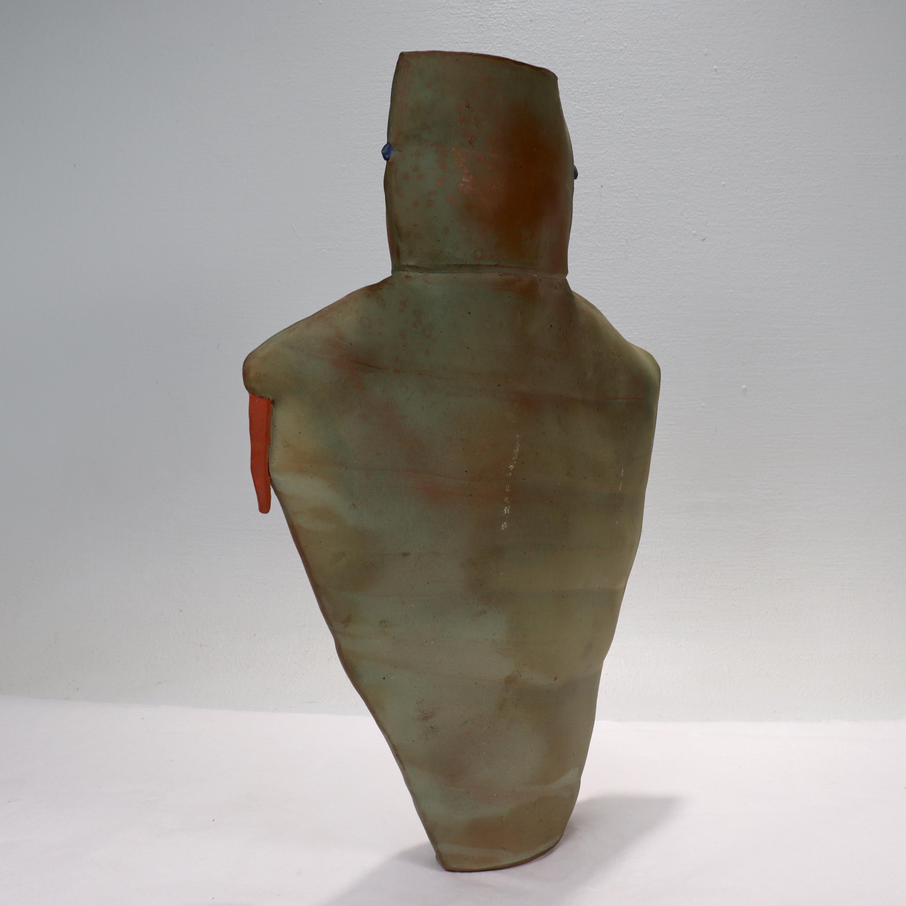 Vase en poterie moderniste de l'école de Memphis de la fin du XXe siècle Bon état - En vente à Philadelphia, PA