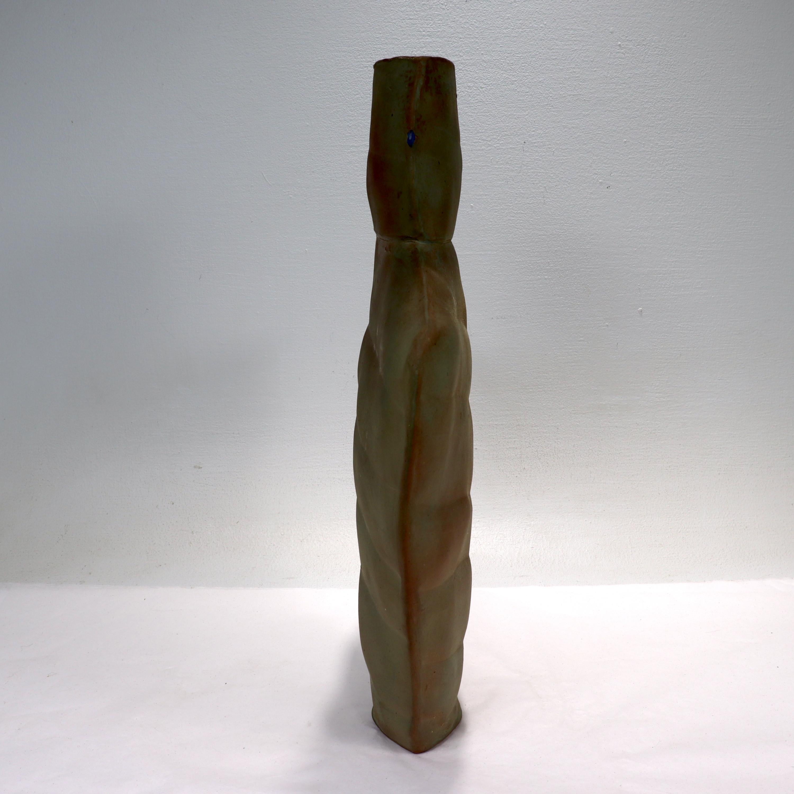 Late 20th Century Modernist Memphis School Style Pottery Vase For Sale 2