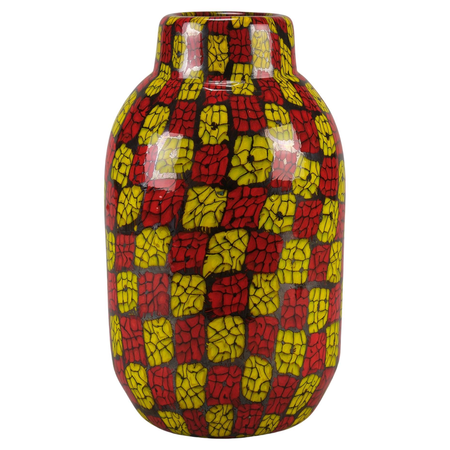 Late 20th Century Modernist Murano entitled "Murrine Vase" by Vittorio Ferro For Sale