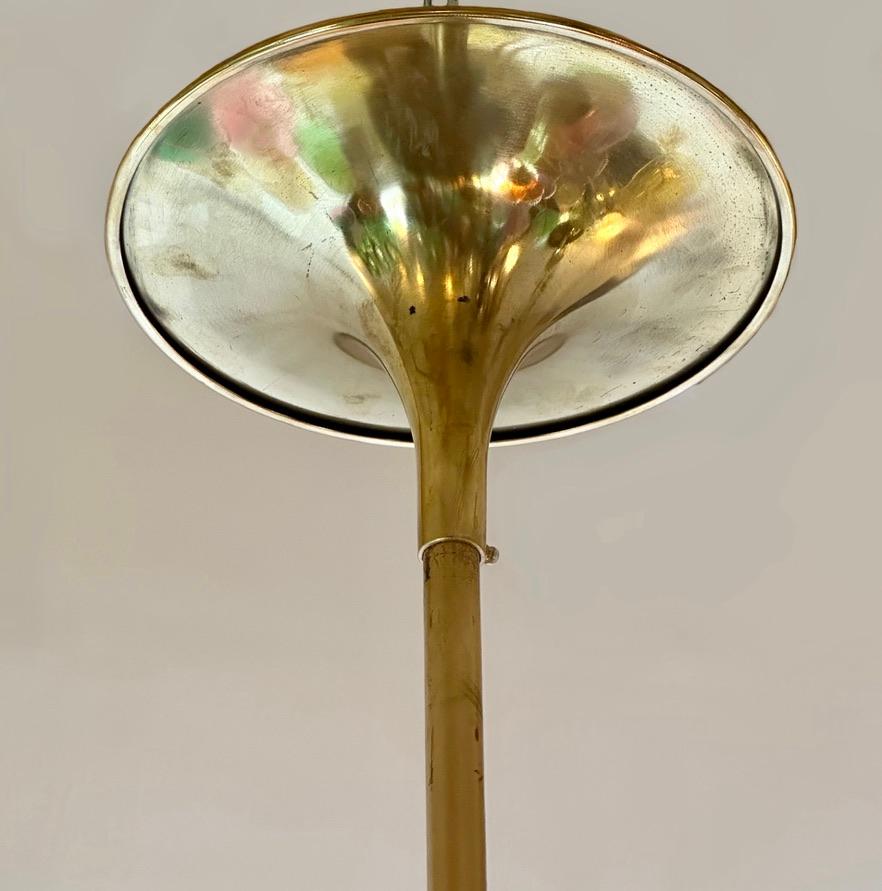 Late 20th Century Multicolored Murano Glass Disks & Brass Sputnik Chandelier For Sale 8