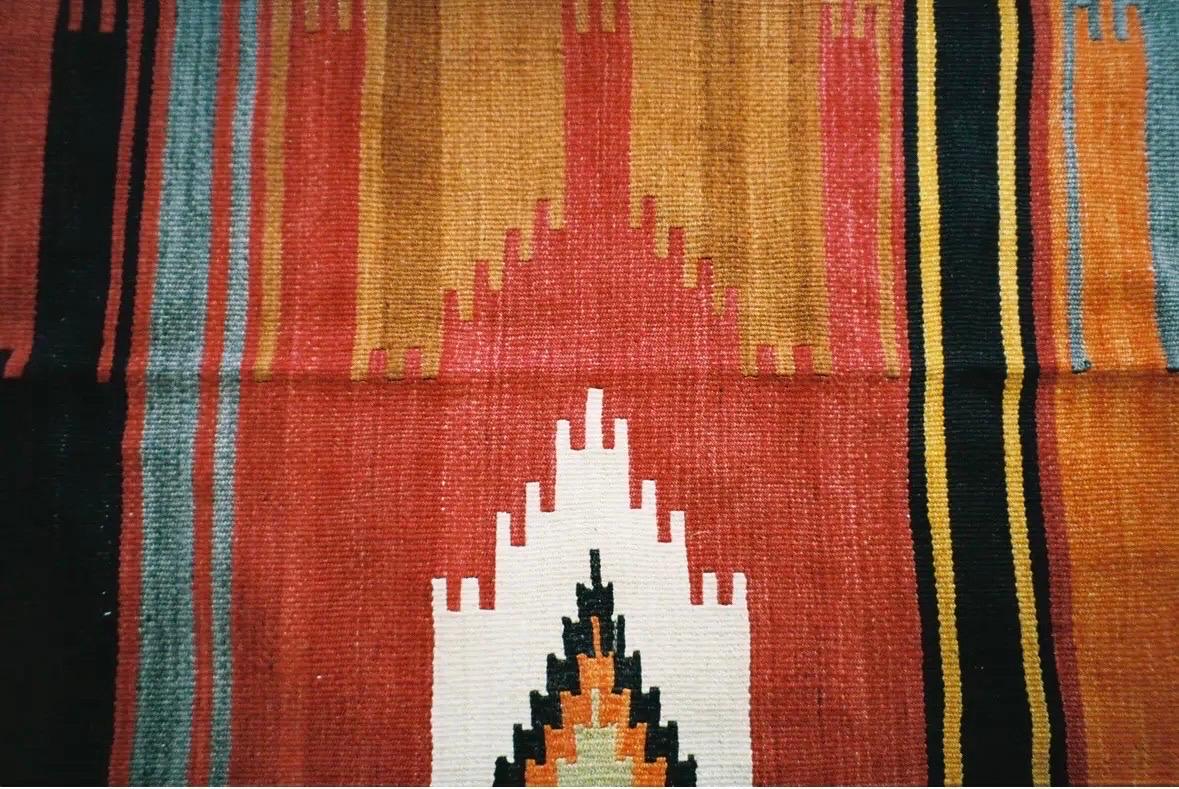 Modern Late 20th Century Multicolored Turkish Runner For Sale