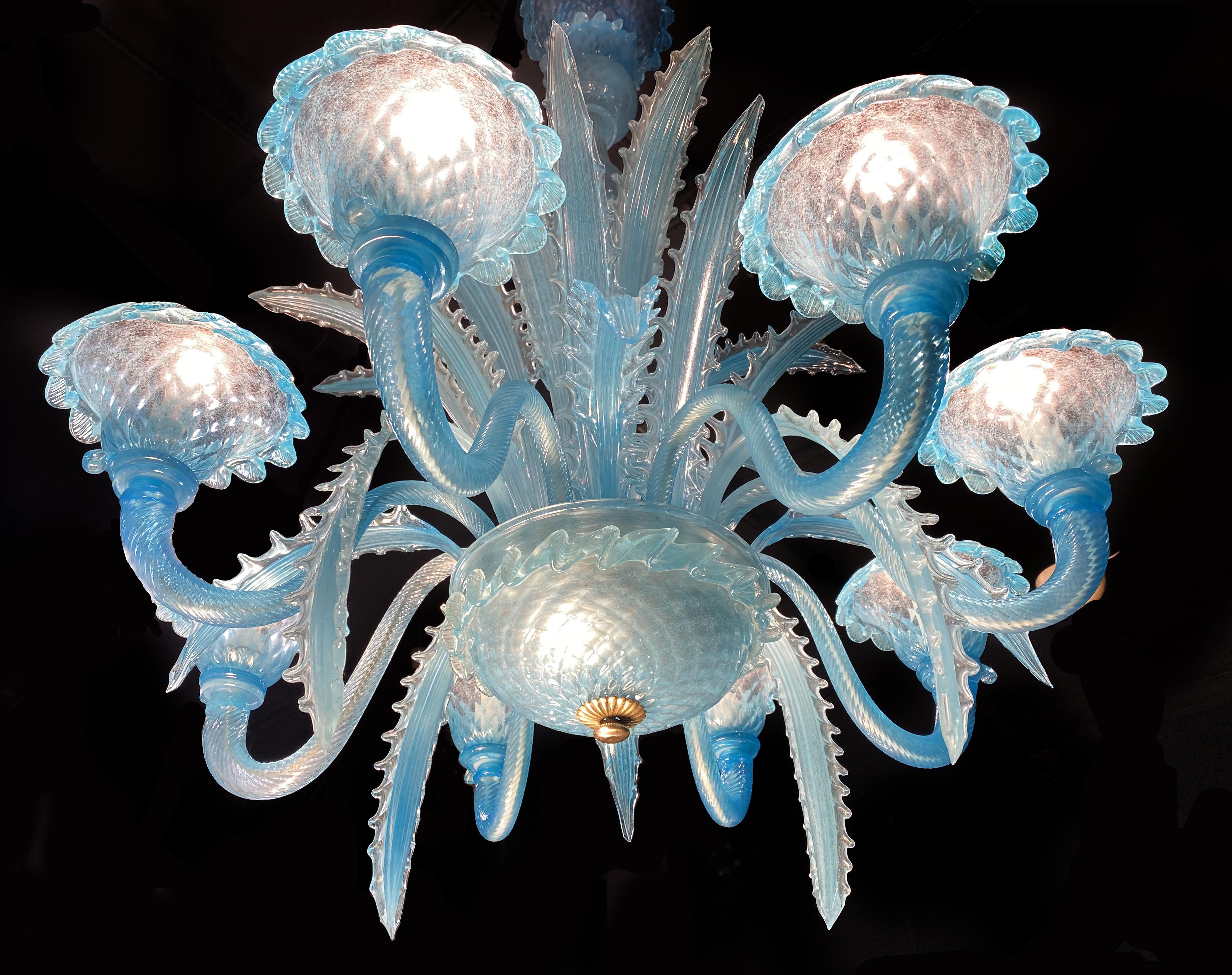 turquoise chandelier