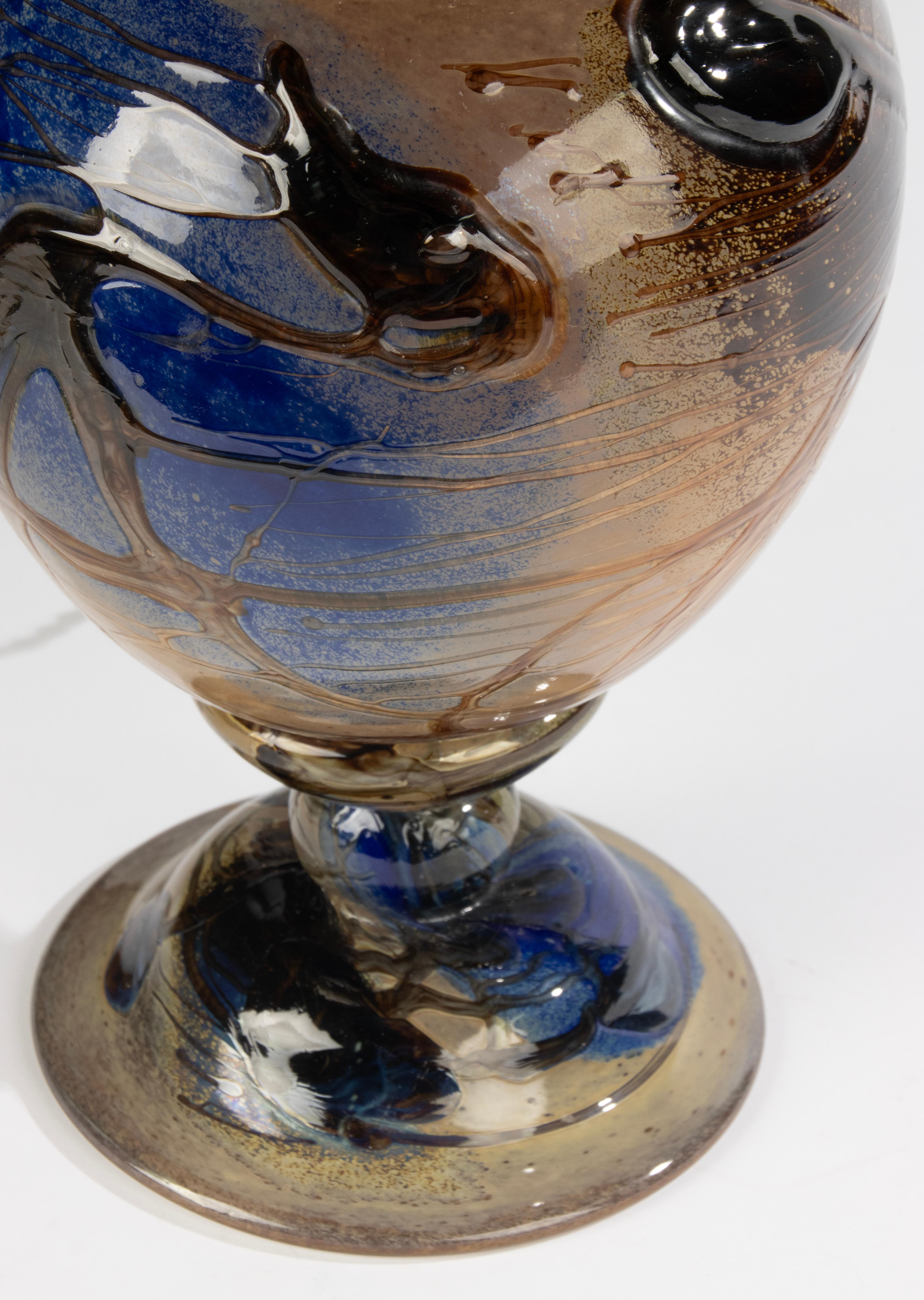 Lámpara de mesa seta de finales del siglo XX - Studio Art Glass - de Patrick Lepage en venta 3