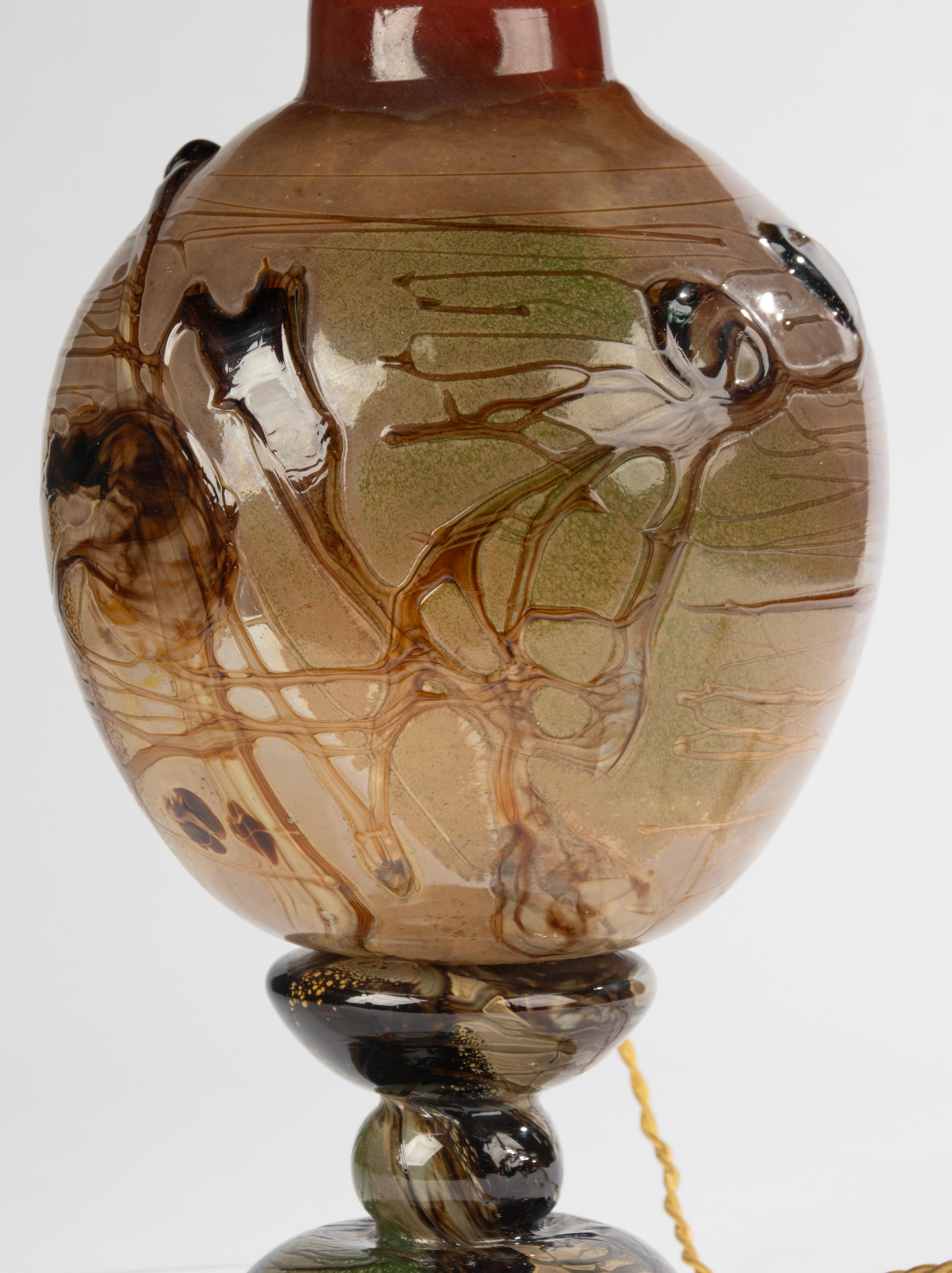 Lámpara de mesa seta de finales del siglo XX - Studio Art Glass - de Patrick Lepage en venta 12