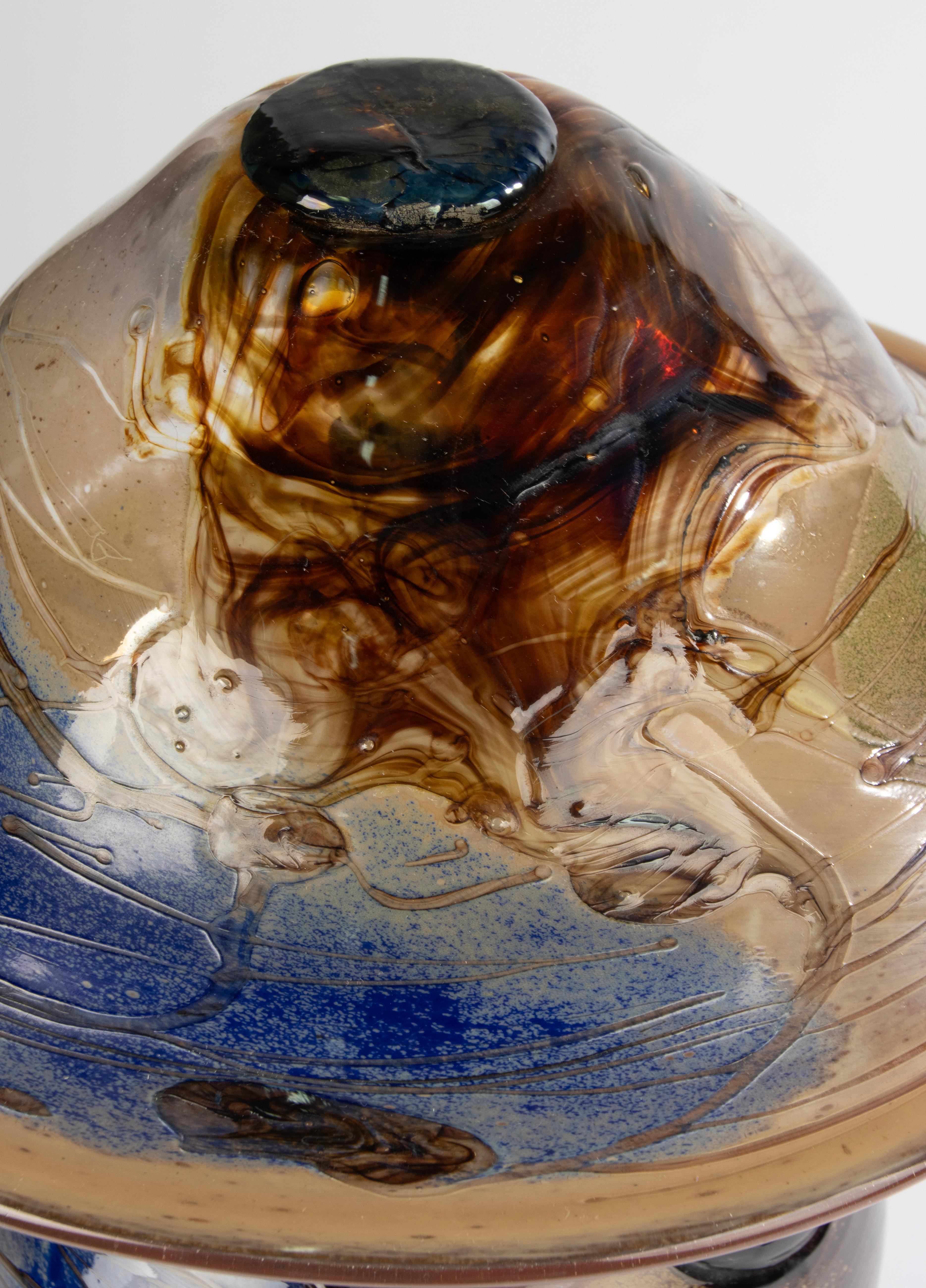 Lámpara de mesa seta de finales del siglo XX - Studio Art Glass - de Patrick Lepage Hecho a mano en venta