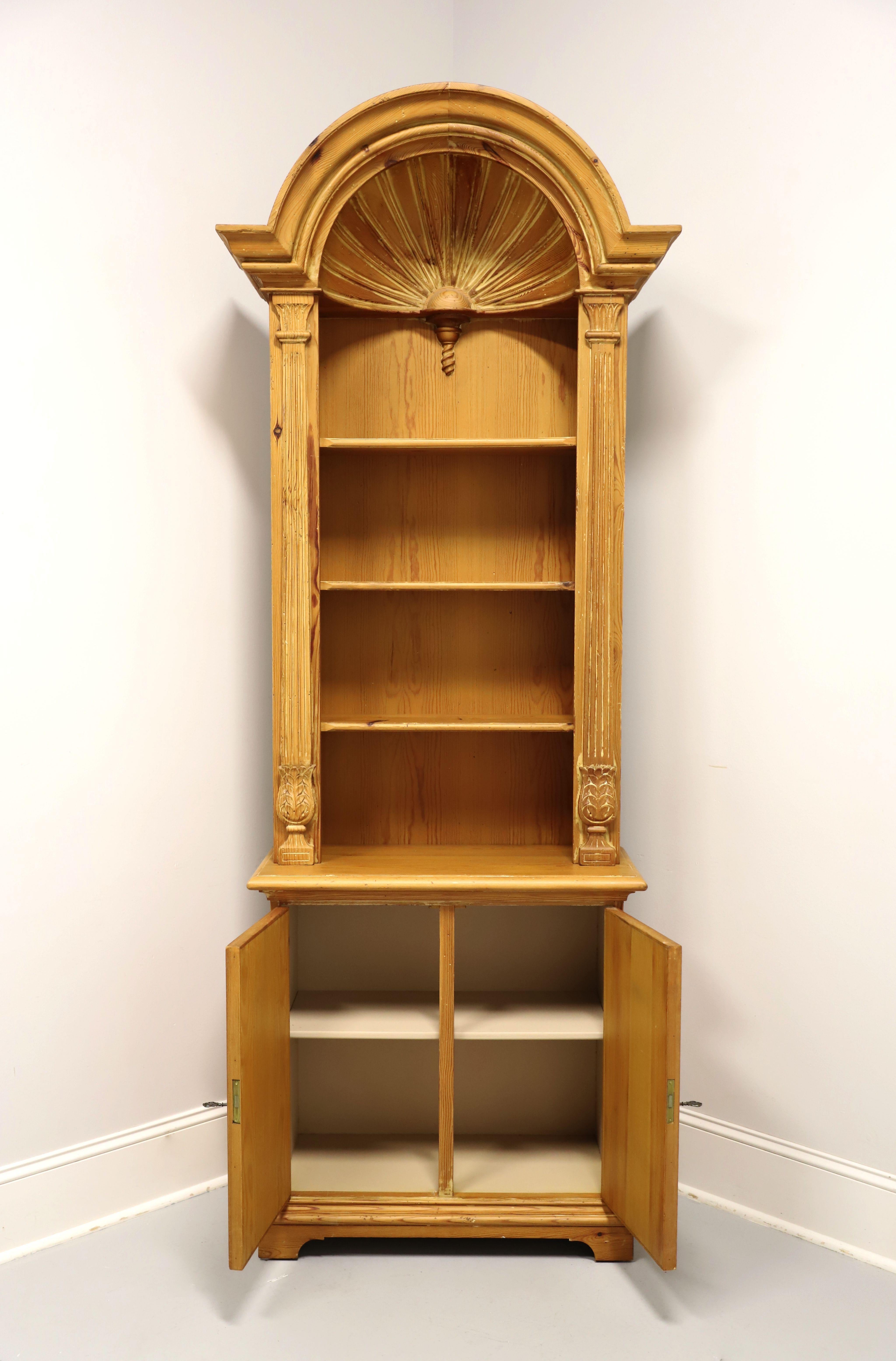 wood arch bookcase