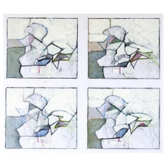 Late 20th Century Neutral Abstract Studies Painting