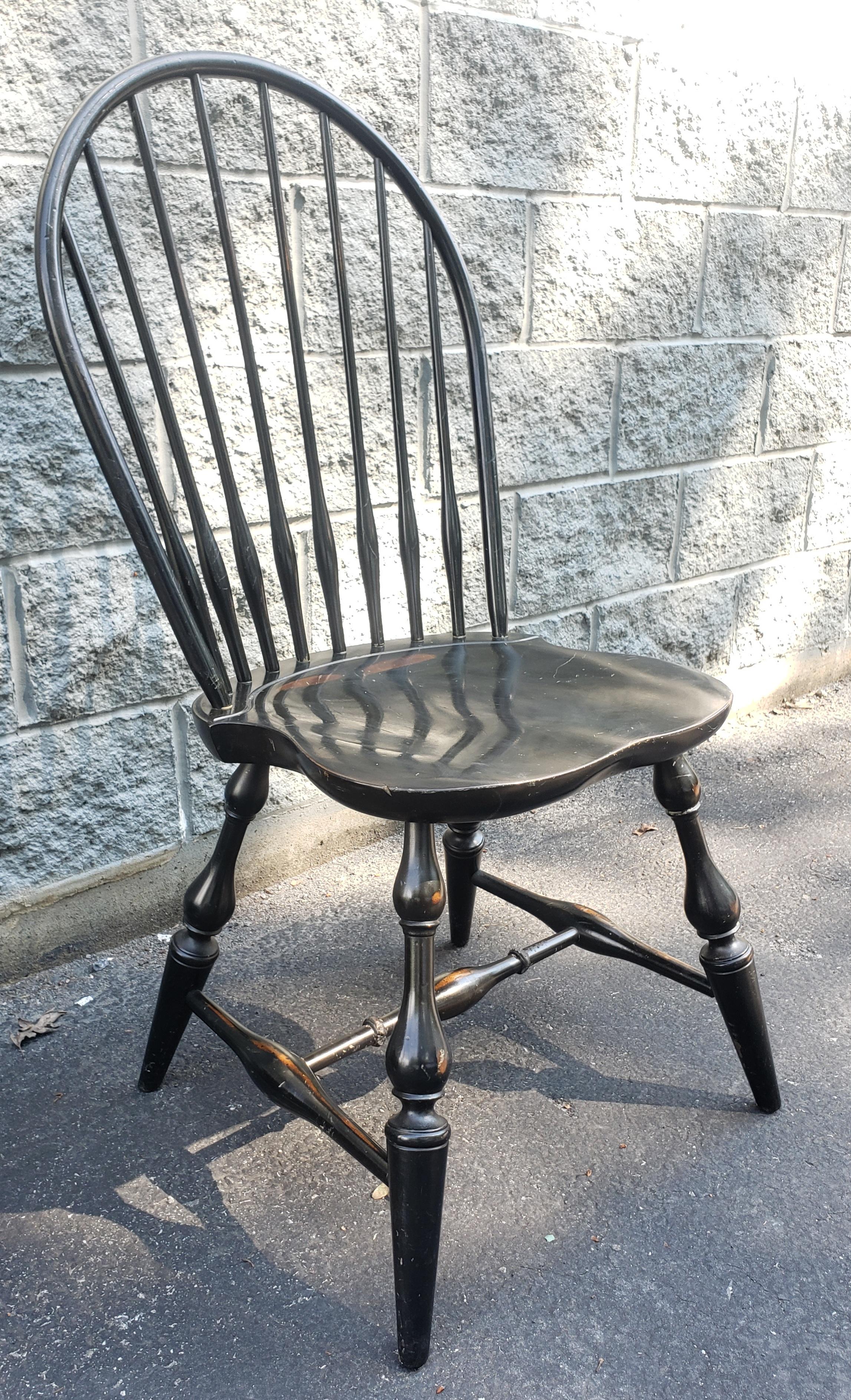 American Late 20th Century Nichols & Stone Ebonized Maple Windsor Chair