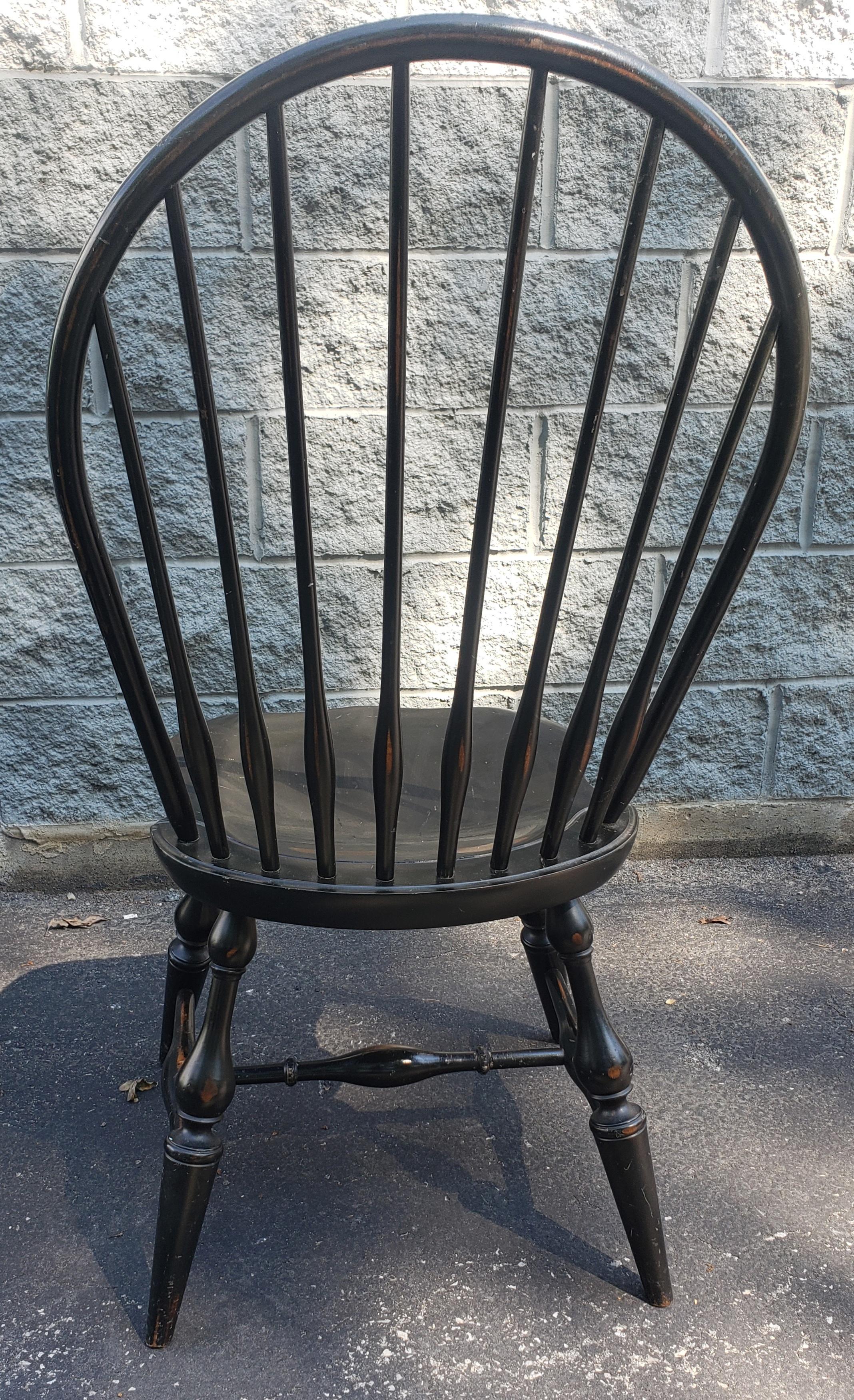 Late 20th Century Nichols & Stone Ebonized Maple Windsor Chair 2