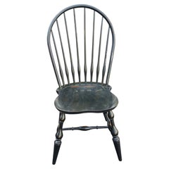 Vintage Late 20th Century Nichols & Stone Ebonized Maple Windsor Chair