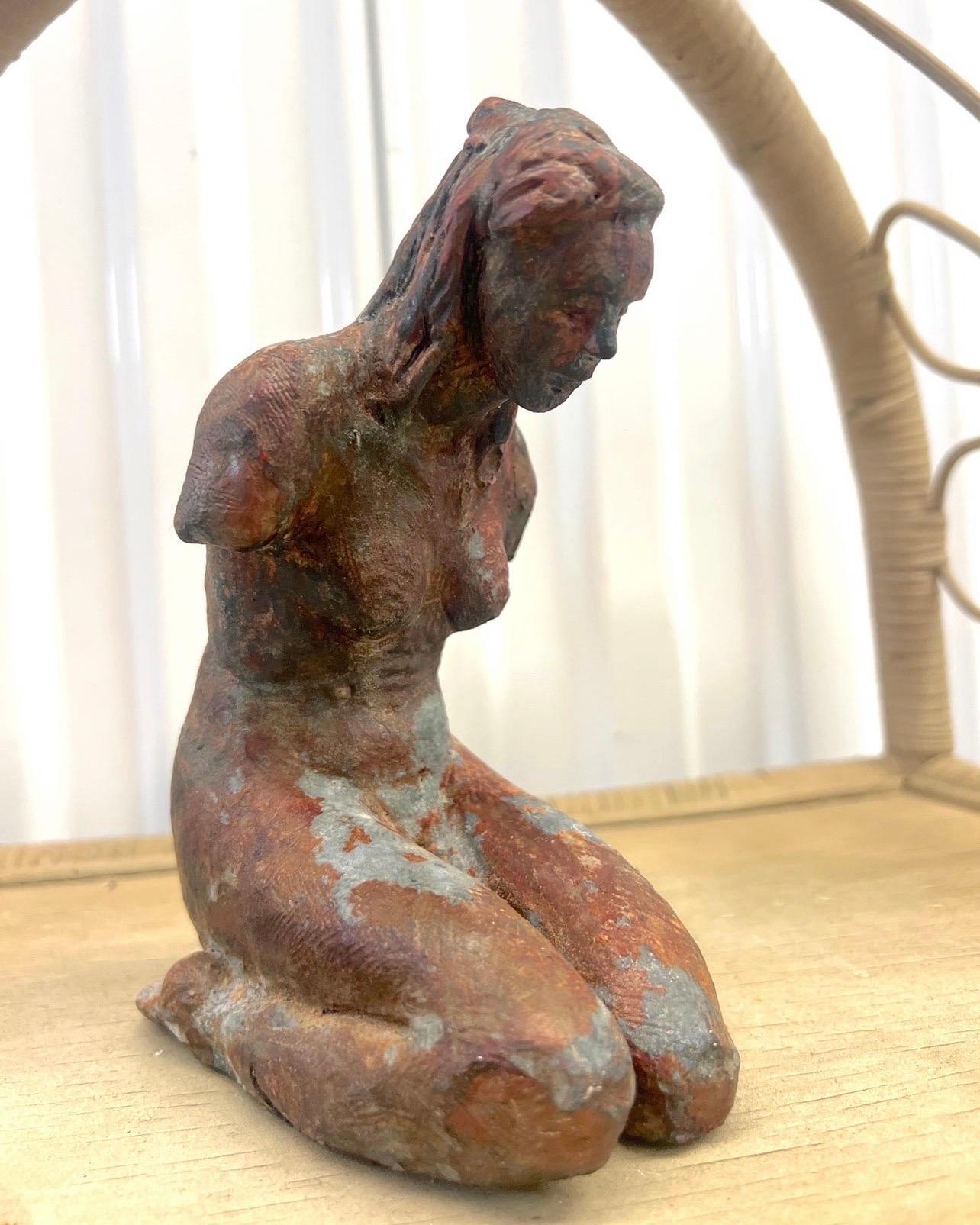 Clay Late 20th Century Nude Figure Sculpture, Unsigned For Sale