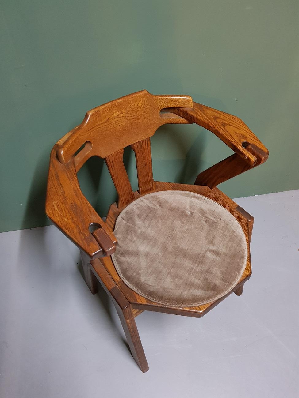 Européen Chaise de bureau en chêne de la fin du 20e siècle en vente