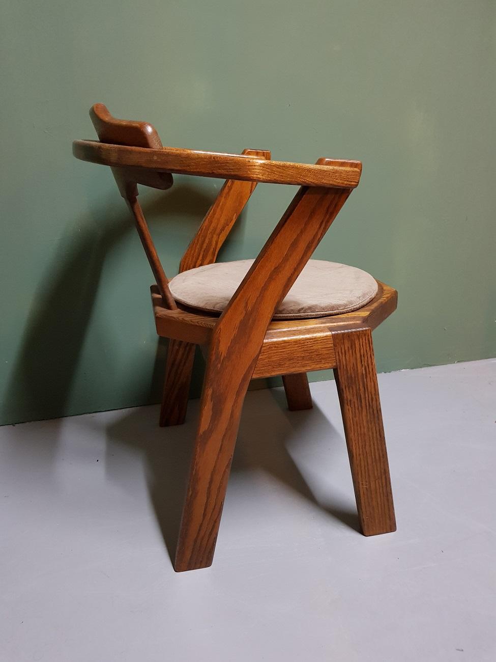 20ième siècle Chaise de bureau en chêne de la fin du 20e siècle en vente