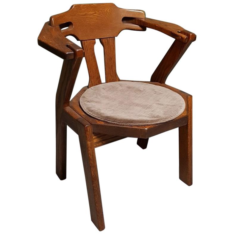 Chaise de bureau en chêne de la fin du 20e siècle en vente