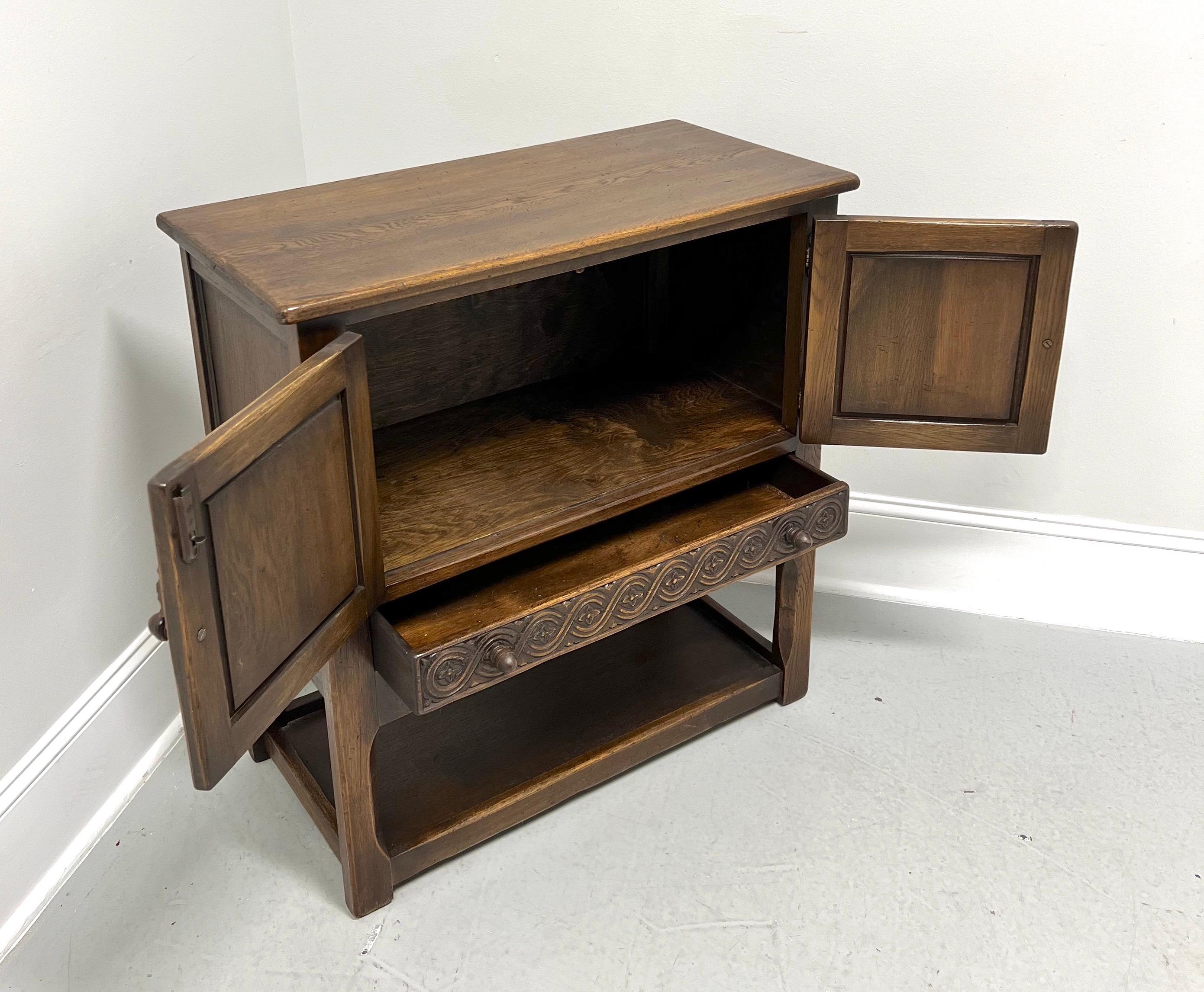 Late 20th Century Oak Jacobean Style Console Cabinet 3