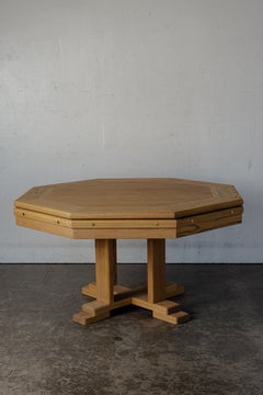 Late 20th Century Octagonal Game Table in Oak