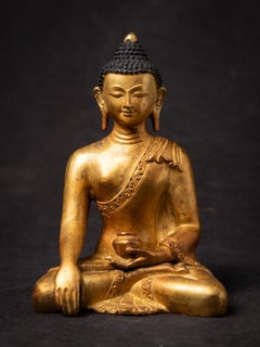 Late 20th century Old bronze Nepali Buddha statue from Nepal