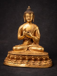 Late 20th century Old bronze Nepali Buddha statue from Nepal