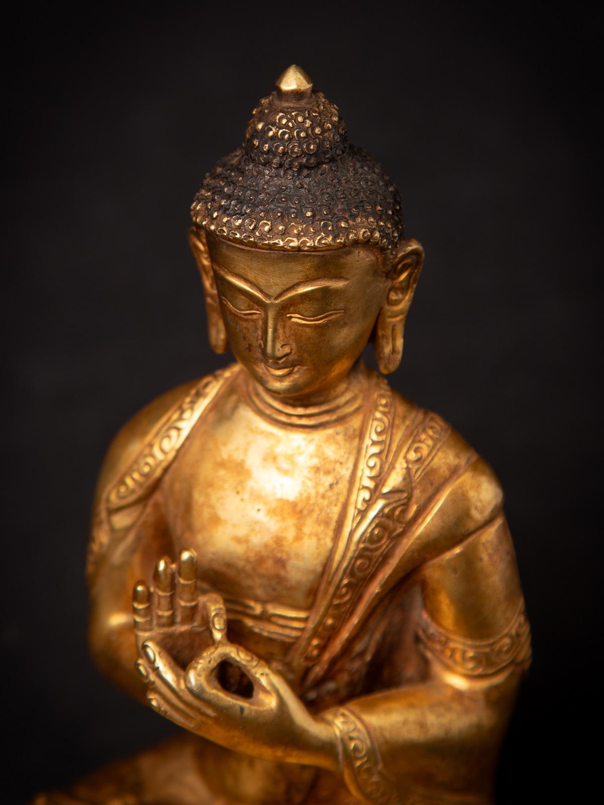 Indien Fin du 20e siècle Statue de Bouddha népalais en bronze ancien du Népal en vente