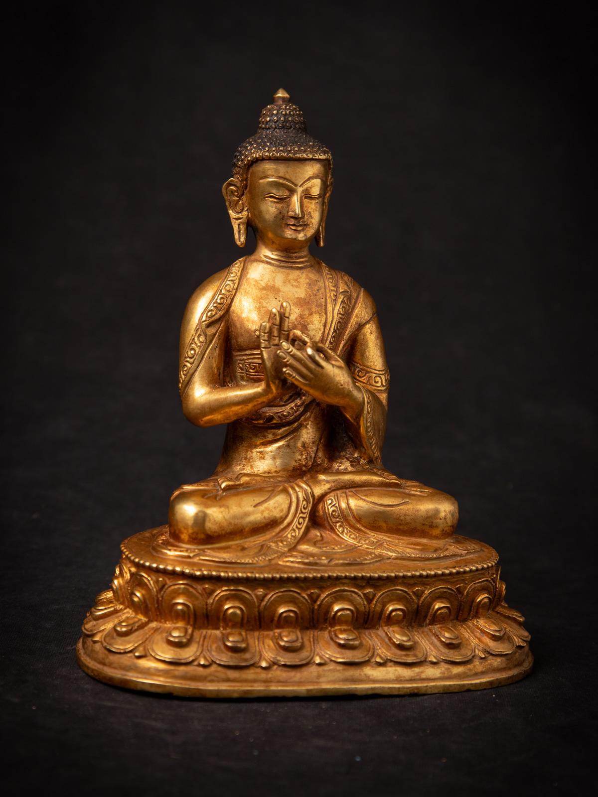Bronze Fin du 20e siècle Statue de Bouddha népalais en bronze ancien du Népal en vente