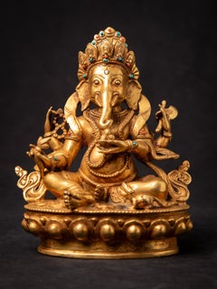 Late 20th century Old bronze Nepali Ganesha statue from Nepal