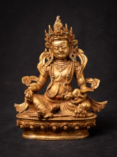 Late 20th century Old bronze Nepali Kuber statue from Nepal