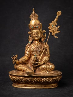 Late 20th century Old bronze Nepali Padmasambhava statue from Nepal