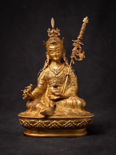Fin du 20e siècle Statue en bronze ancien de Padmasambhava du Népal