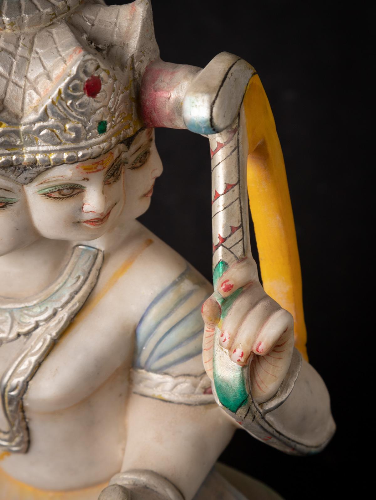 Late 20th century Old marble Kartik statue For Sale 12