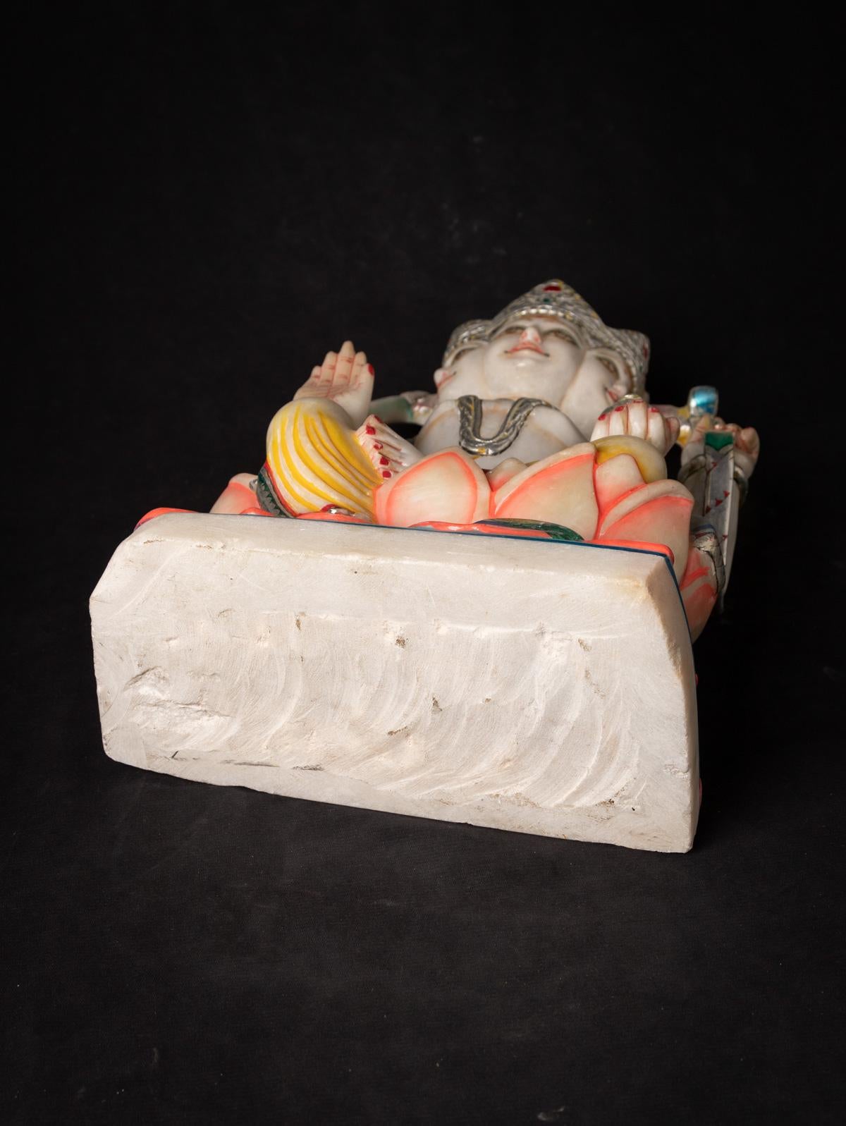 Late 20th century Old marble Kartik statue For Sale 13