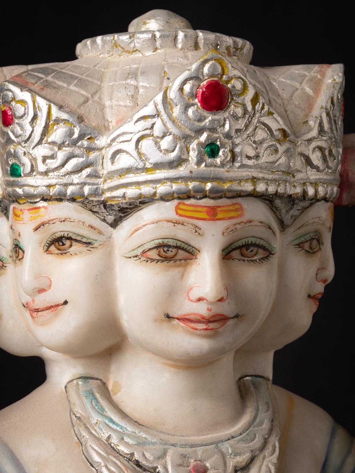 Indian Late 20th century Old marble Kartik statue For Sale