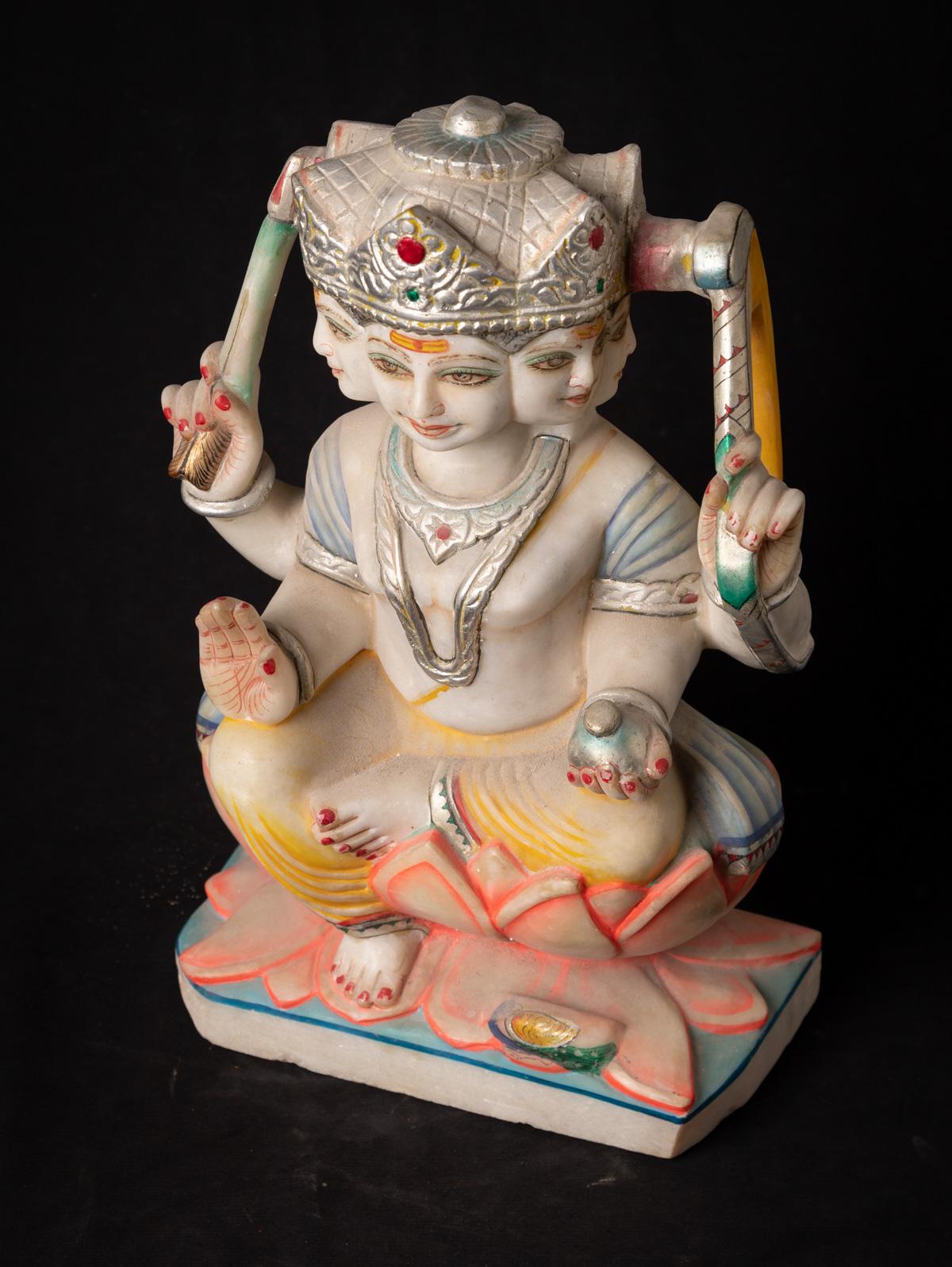 Late 20th century Old marble Kartik statue In Good Condition For Sale In DEVENTER, NL