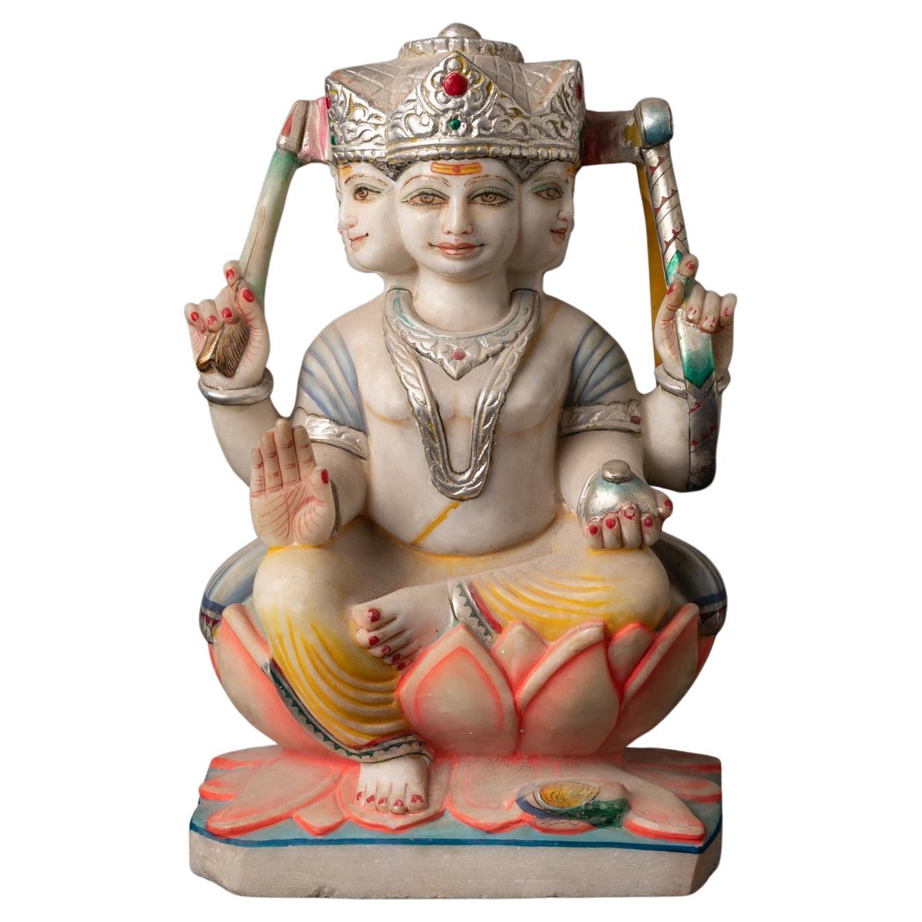 Late 20th century Old marble Kartik statue For Sale