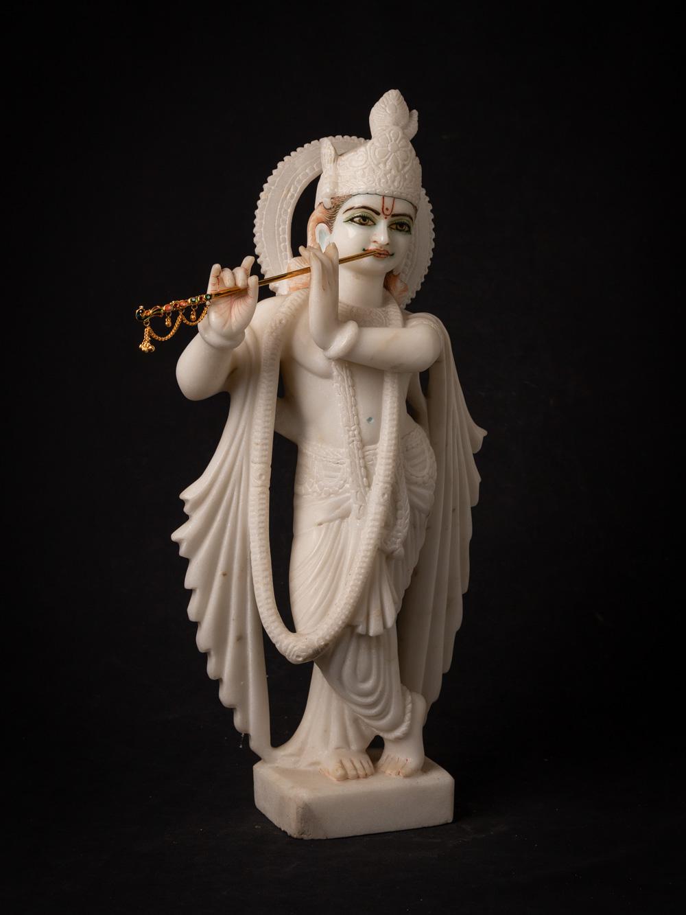 Late 20th century old marble Krishna statue from India  OriginalBuddhas For Sale 9