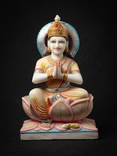 Late 20th century Old marble statue of the Hindu goddess Parvati Mata from India