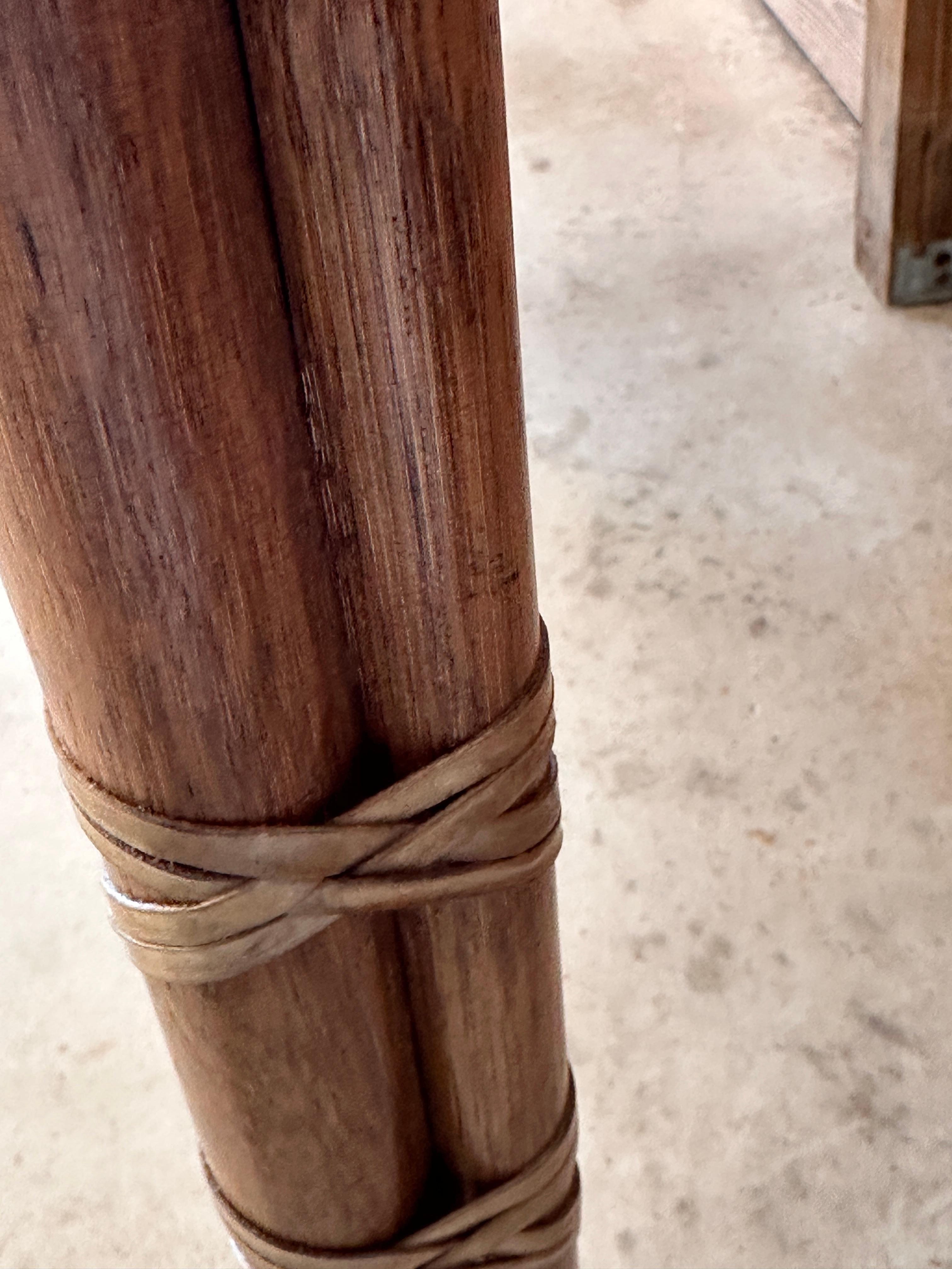 Organisches modernes Rattan-Kopfteil „Cracked Ice“ von McGuire aus dem späten 20. Jahrhundert im Angebot 9