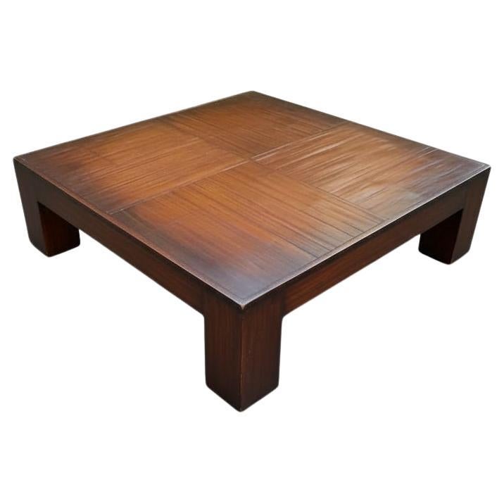 Late 20th Century Organic Modern Karl Springer Style Split Bamboo Coffee Table For Sale
