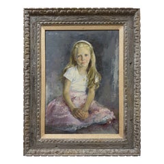 Huile sur toile originale d'Ariane Beigneux, fin du 20e siècle