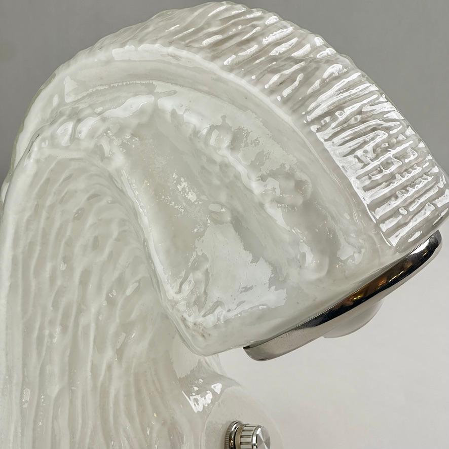 Lampe de table en verre à effet d'écorce Osso de la fin du XXe siècle par Carlo Nason pour Mazzega en vente 3