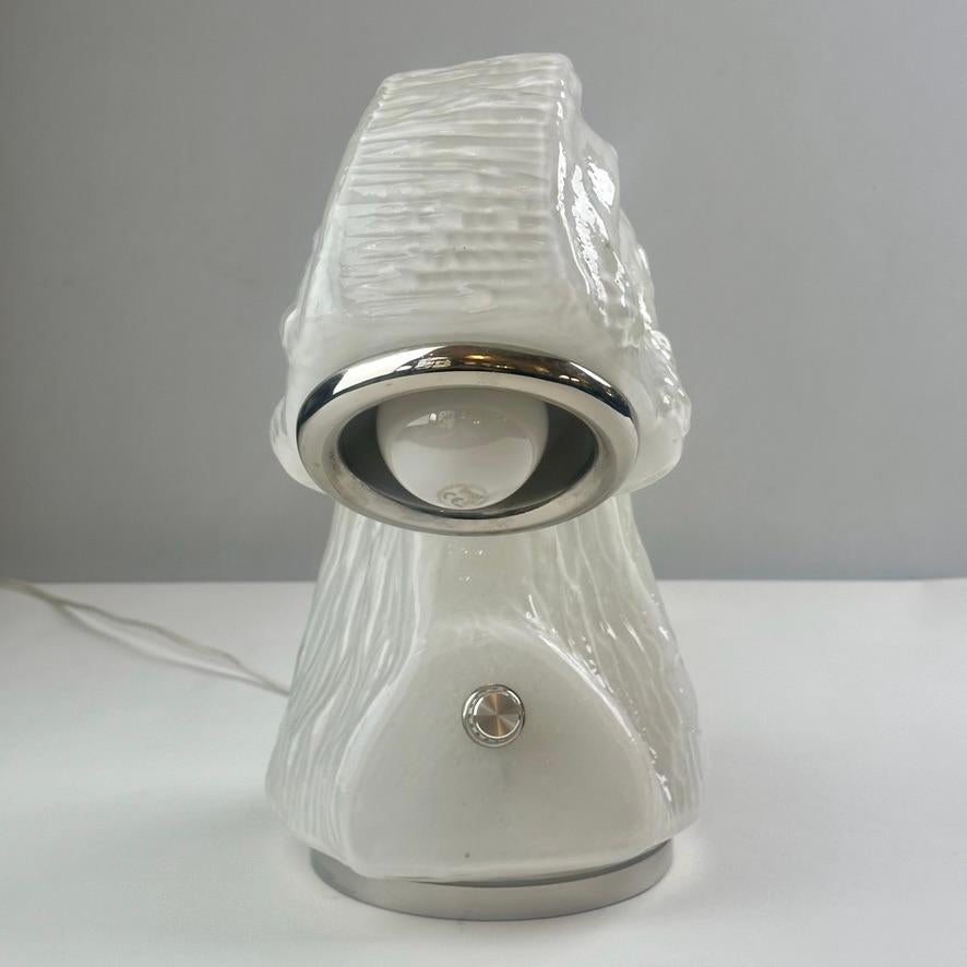 Lampe de table en verre à effet d'écorce Osso de la fin du XXe siècle par Carlo Nason pour Mazzega Bon état - En vente à Firenze, Tuscany