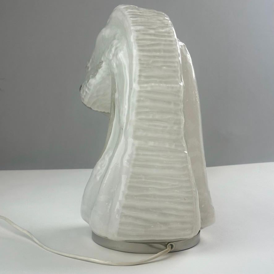 Fin du 20e siècle Lampe de table en verre à effet d'écorce Osso de la fin du XXe siècle par Carlo Nason pour Mazzega en vente