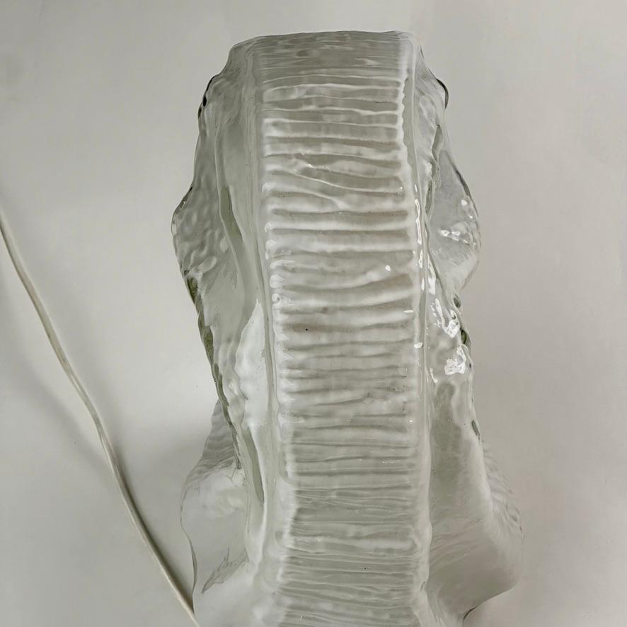 Lampe de table en verre à effet d'écorce Osso de la fin du XXe siècle par Carlo Nason pour Mazzega en vente 2