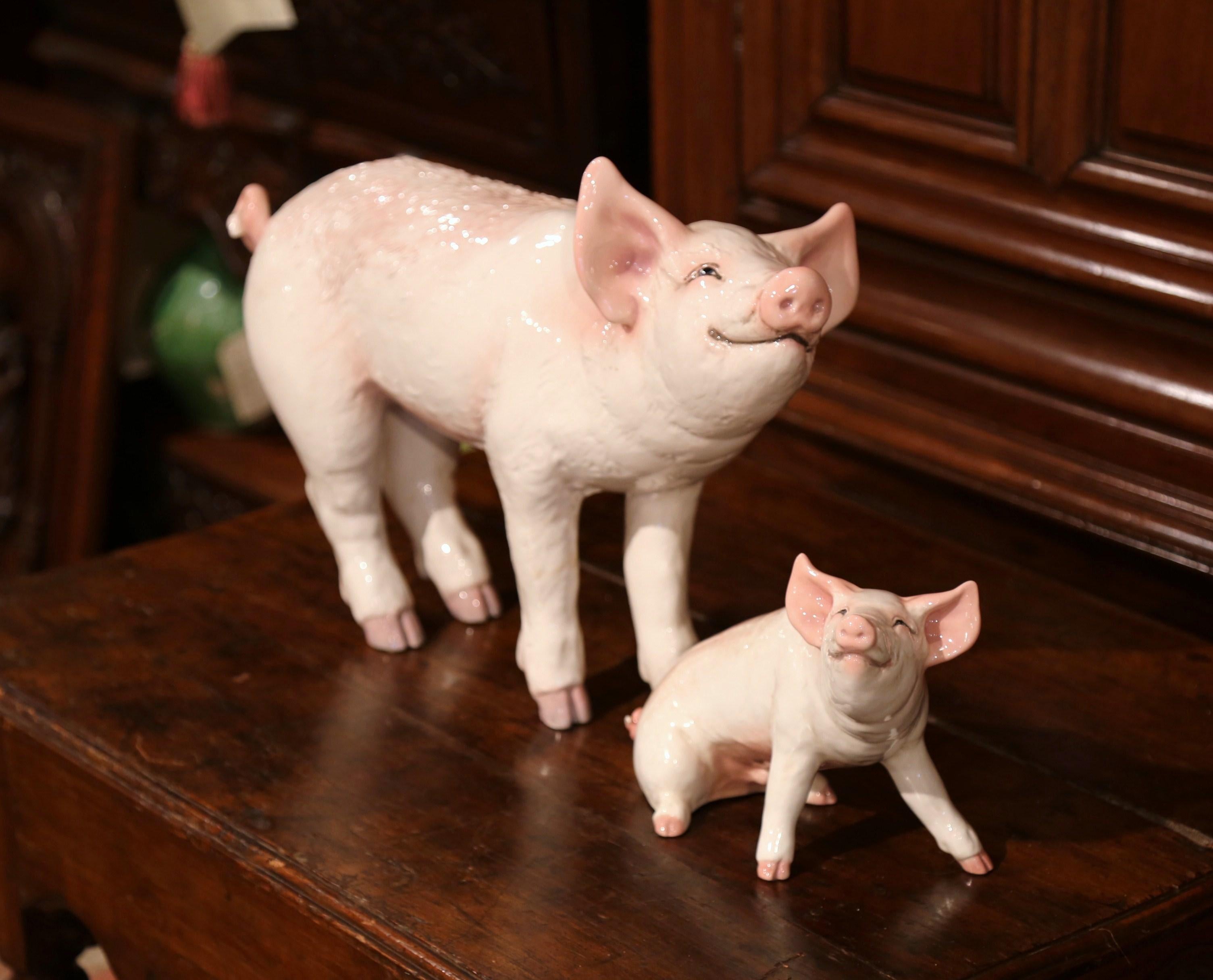 large ceramic pigs