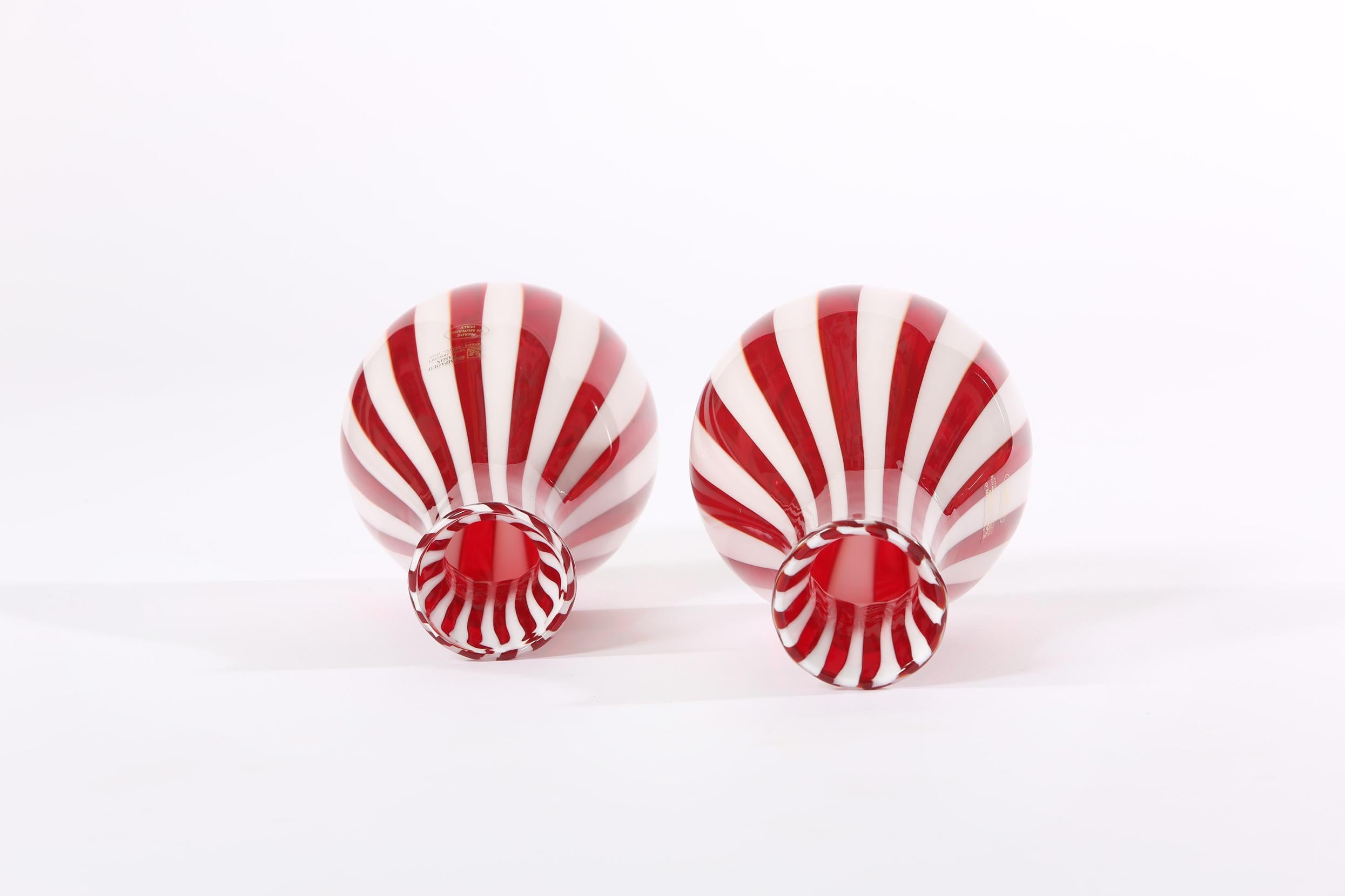 Spätes 20. Jahrhundert Paar Murano Glas Vasen / Pieces (Muranoglas) im Angebot