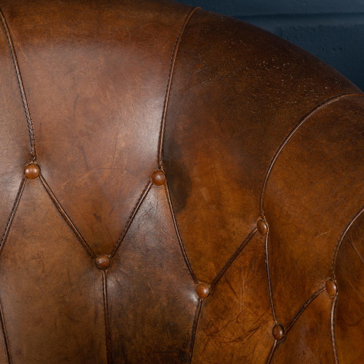 Late 20th Century Pair of Dutch Sheepskin Leather Club Chairs 8