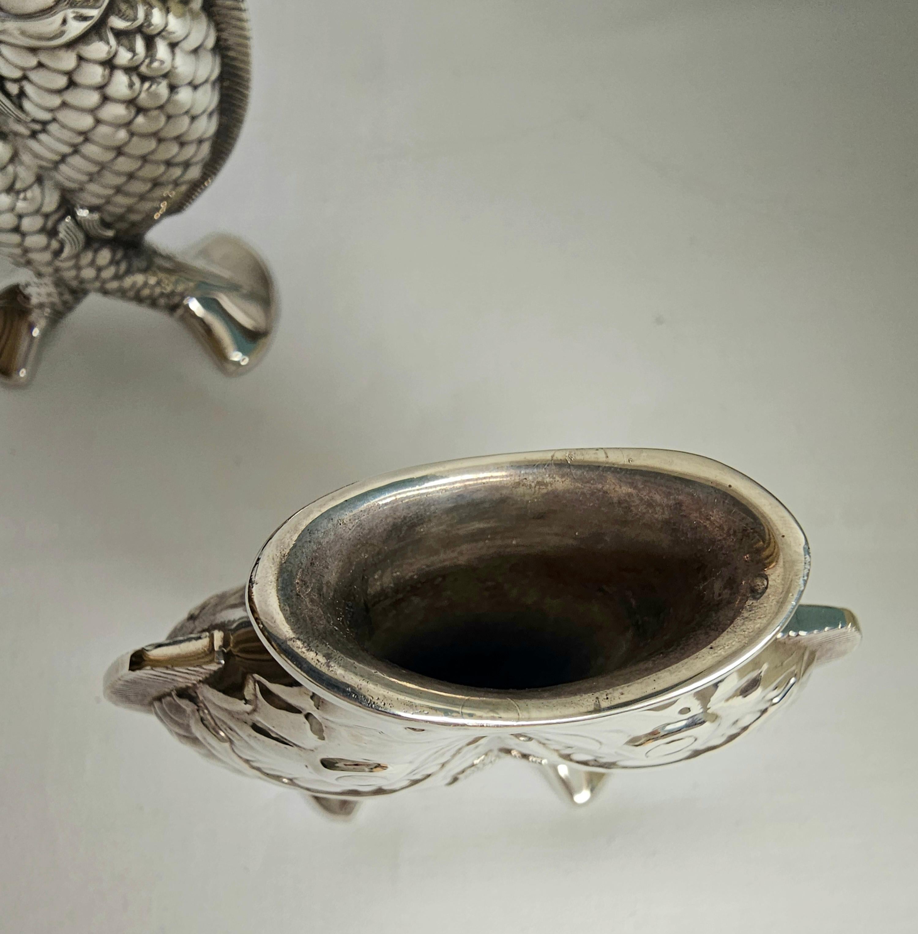 Late 20th Century Pair of Fish Vases Christofle In Good Condition For Sale In Kitzbühel, Tirol